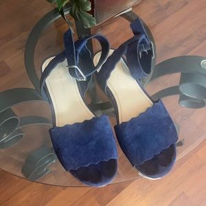 Marc Fisher ankle strap platform sandal.